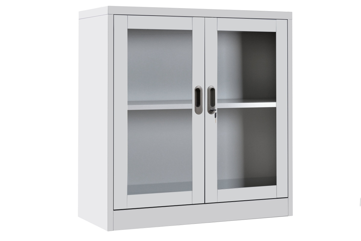 Glass Two Doors Cabinet  H900*W900*D400mm  0.112m³  23kgs