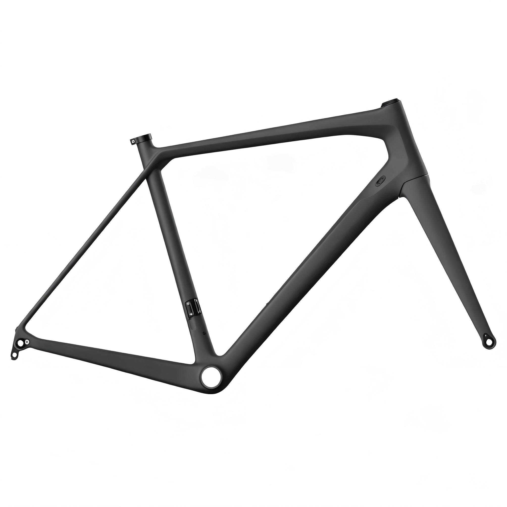 &nbsp;
Frame&nbsp; QR-B36
Processing Customization: Yes
Material: UDM Carbon Fiber
Size: 46/48/51/54/57cm
Color: Matte Black (Custom color available)
Brake System: Flat Mount Disc (140/160mm rotor compatible)
Weight: 990g (size 48 )
Features: Full internal cable routing, aerodynamic shaping