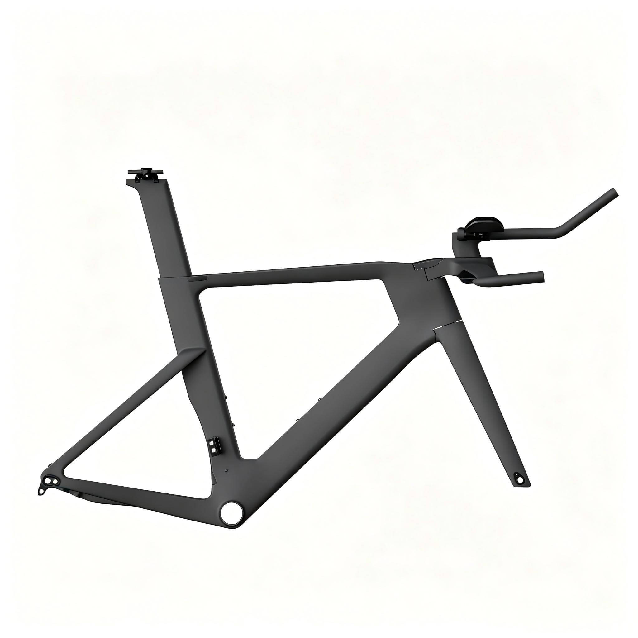 &nbsp;
&nbsp;
Frame&nbsp; QR-B47
Processing Customization: Yes
Material: UDM Carbon Fiber
Size: 43/46/49/52/55/58cm
Color: Matte Black (Custom color available)
Brake System: Flat Mount Disc (160/180mm rotor compatible)
Weight: 1300g ( size 55)
Features: Full internal cable routing, aerodynamic shaping