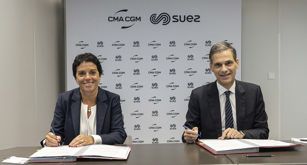CMA CGM Group and SUEZ sign a memorandum of understanding to develop the production of biomethane in Europe and the low-carbon transition of maritime transport
