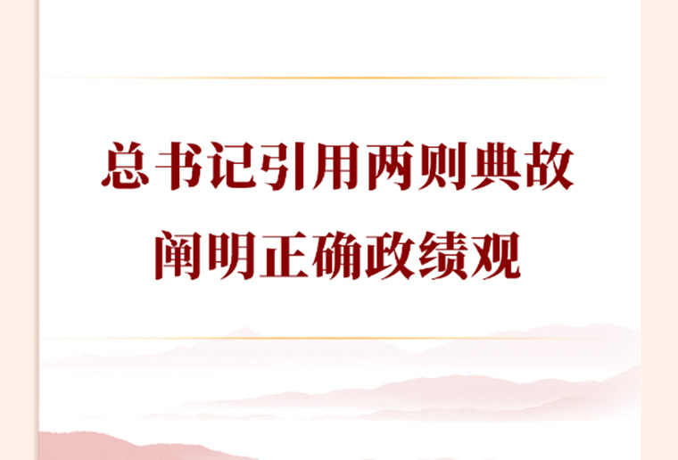 总书记引用两则典故阐明正确政绩观