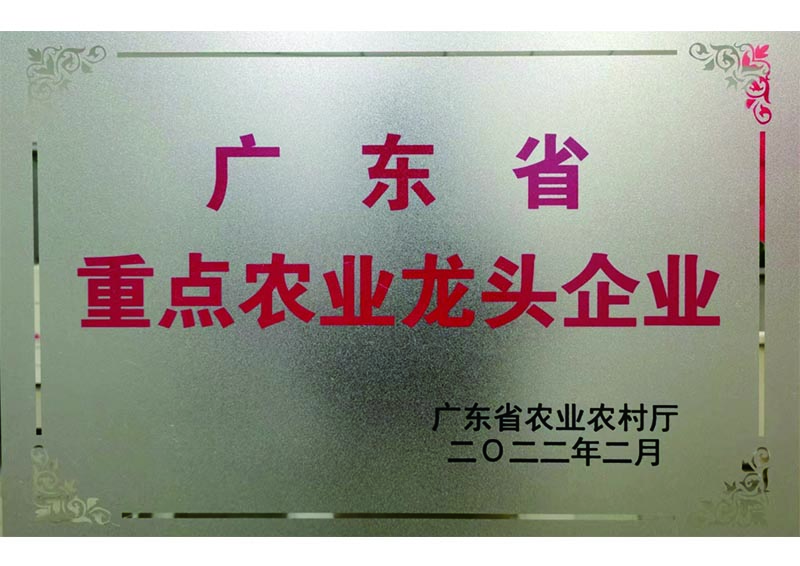 2022年2月-正大康地集团获“广东省重点农业龙头企业”