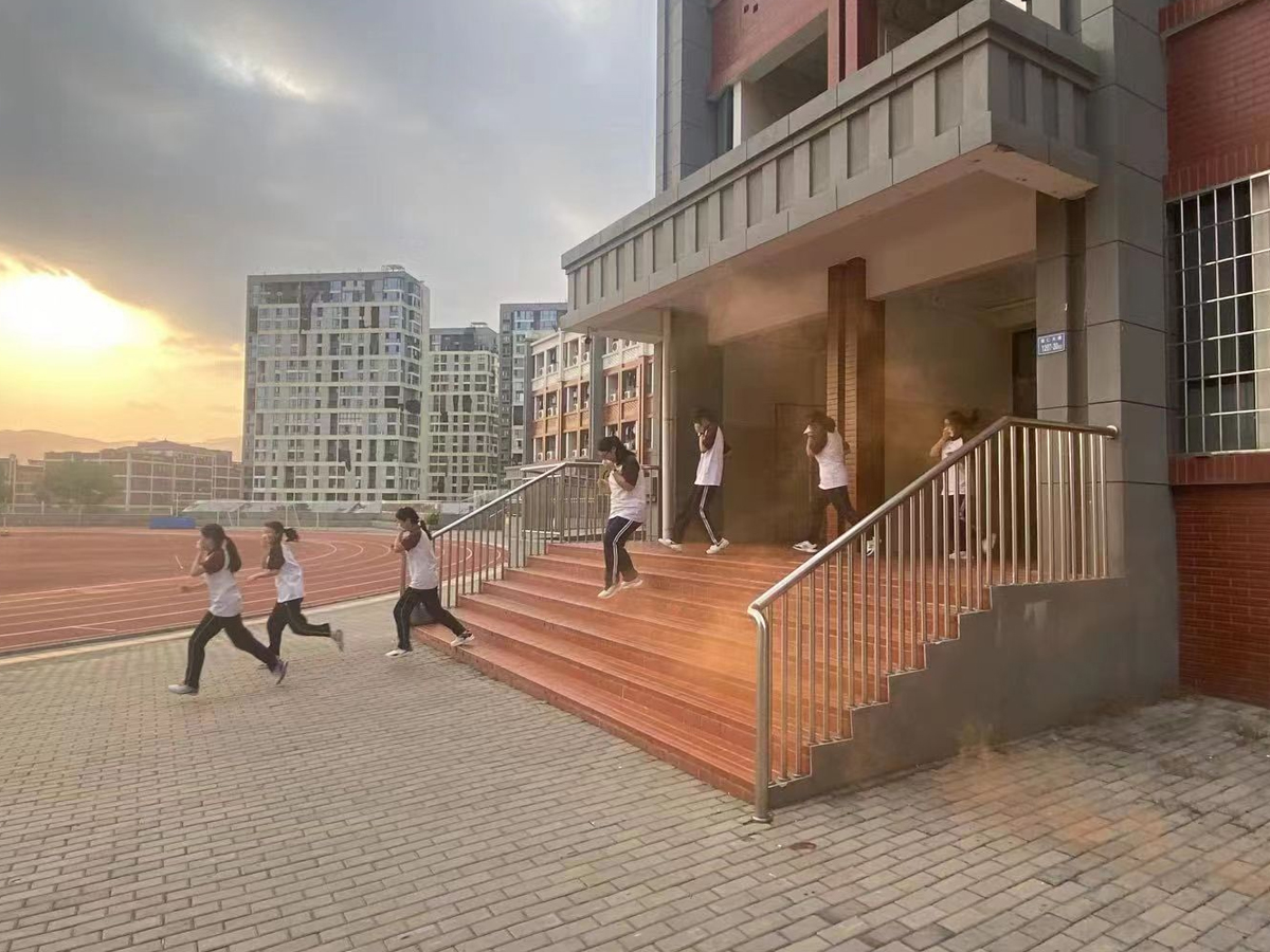 2022年灌口中学住宿生紧急疏散演练活动