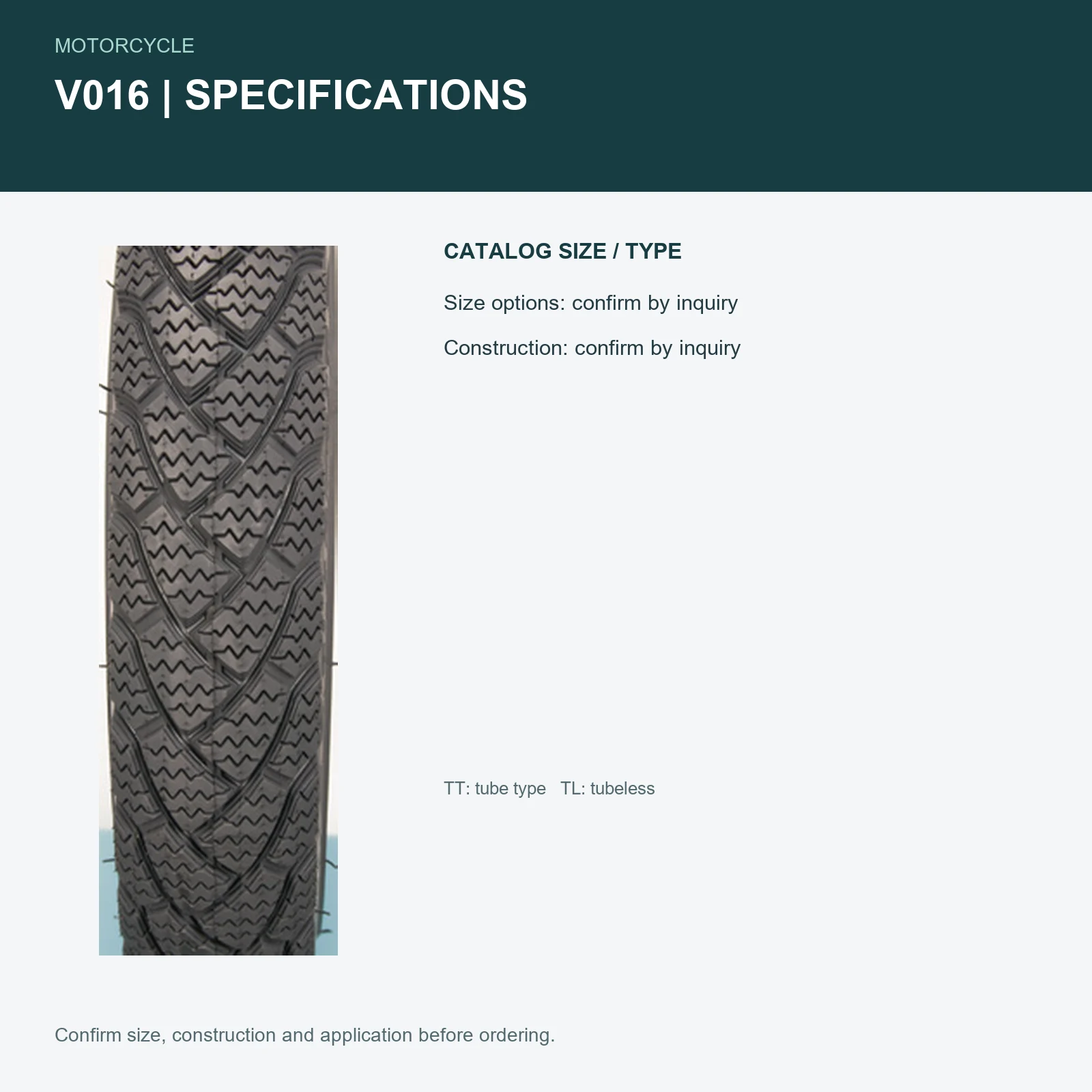 V016 specifications