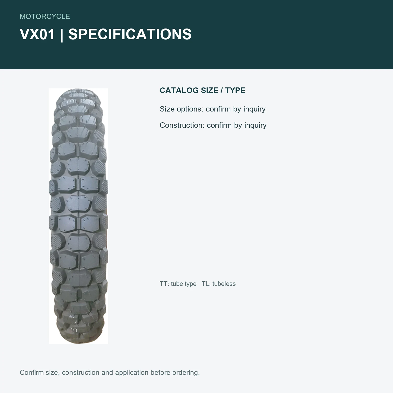 VX01 specifications