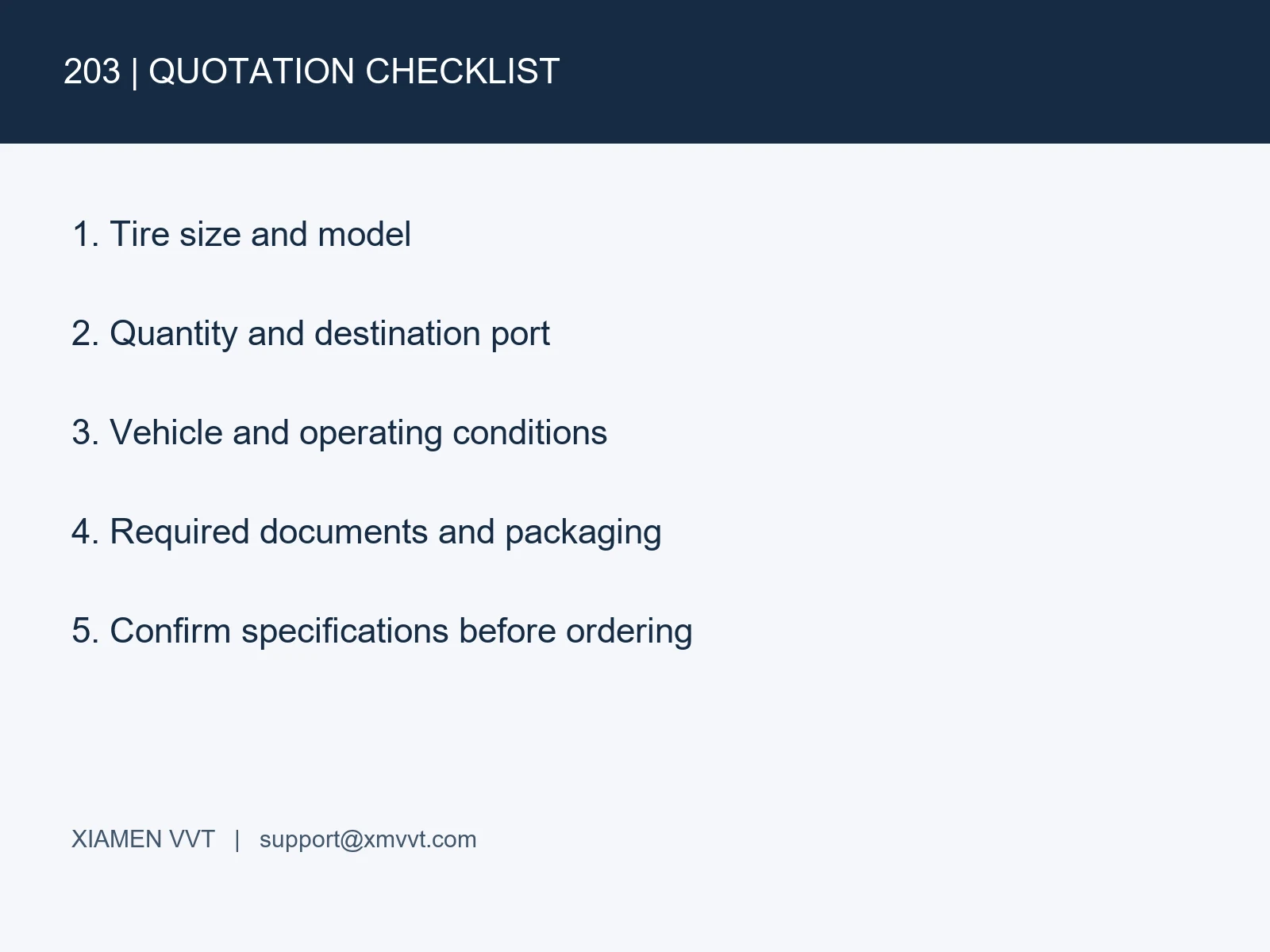 203 ordering guide