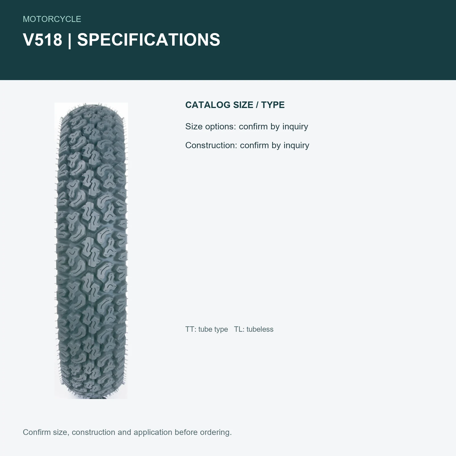 V518 specifications