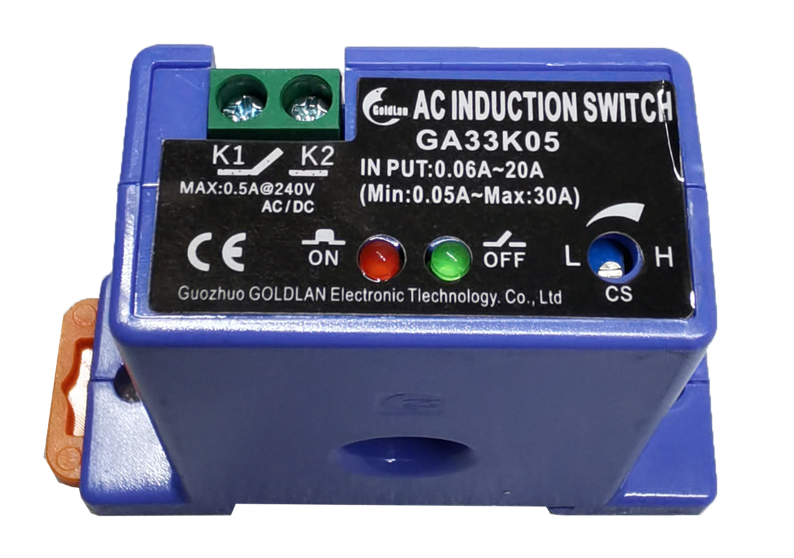 一组电流感应开关电流控制器开关电流互感器开关典型应用接线图